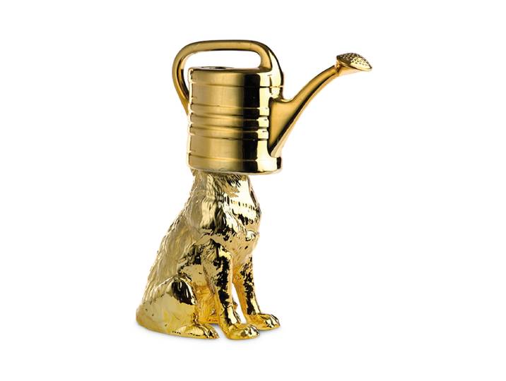 Grosse Design Gieskanne „Wolf“ Gold Pols Potten