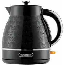 Zelmer Czajnik 2200W 1 7L Jungle ZCK7640, Wasserkocher, Schwarz, Silber