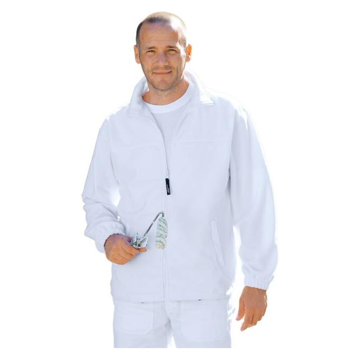 James & Nicholson Herren Fleecejacke "JN044" weiss Grösse 2XL (XXL) (10006183219888)