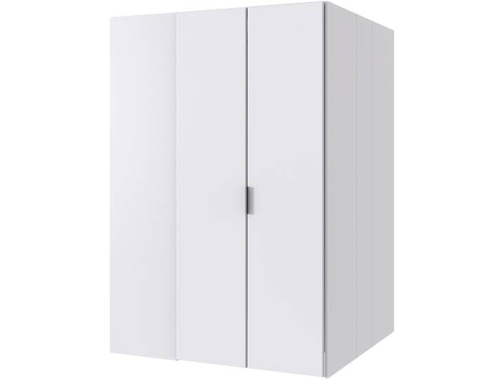 Eckschrank WIMEX Norderney , weiss (weiß), B:135,2cm H:197cm T:127cm, Holzwerkstoff, Schränke, Eckschrank, Begehbarer Kleiderschrank, Ecklösung, Garderobe
