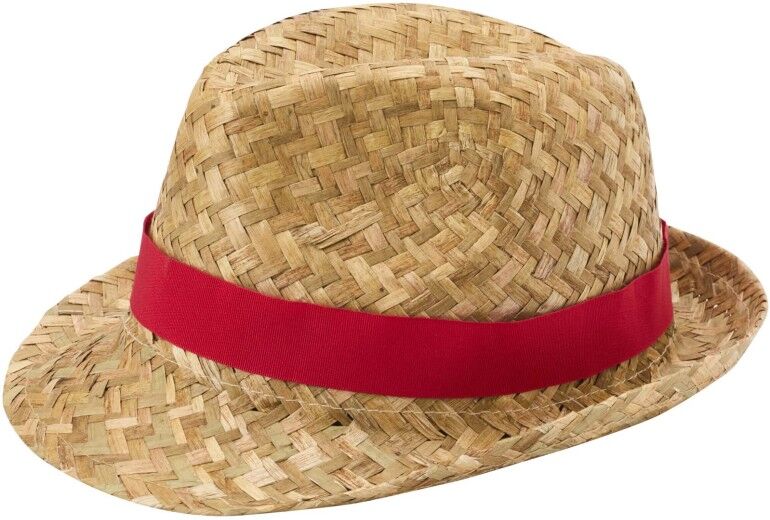 Chapeau de paille Pricus rouge