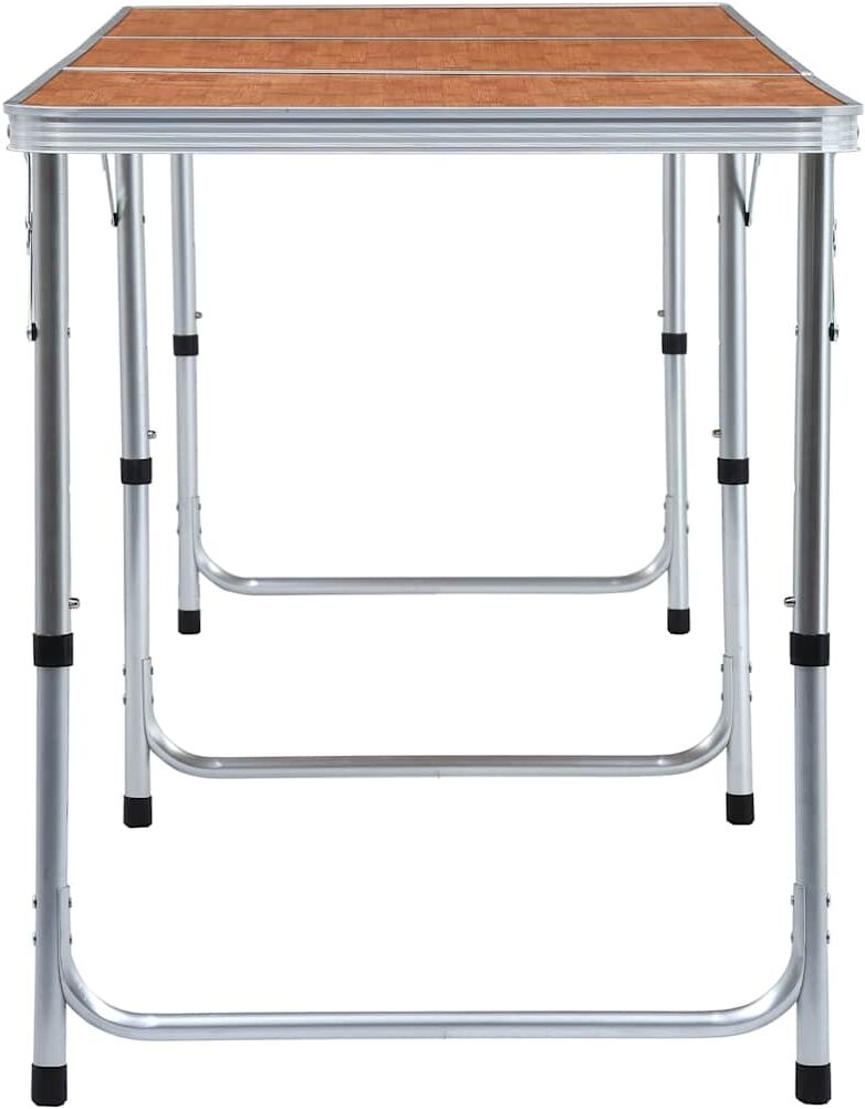 vidaXL Table pliable de camping Aluminium 180x60 cm