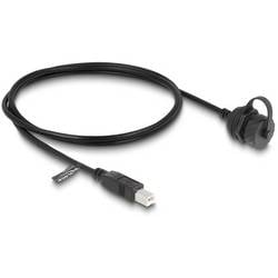 Delock USB-Kabel USB 2.0 USB-B Buchse, USB-B Stecker 1.00 m Schwarz Wasserdicht 88011