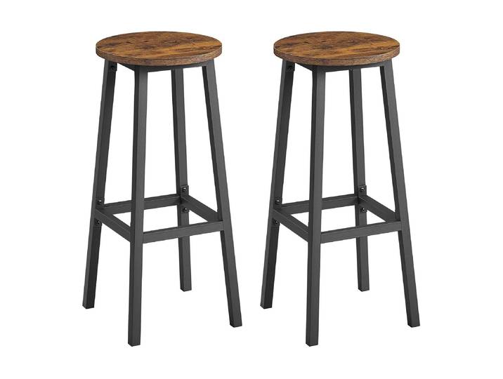 Barhocker VASAGLE 2er Set , braun (schwarz, braun), H:74cm, Hocker, Barhocker