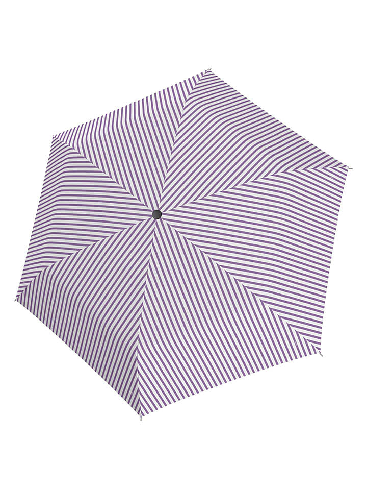 Doppler Taschenschirm in Weiß/ Lila - onesize