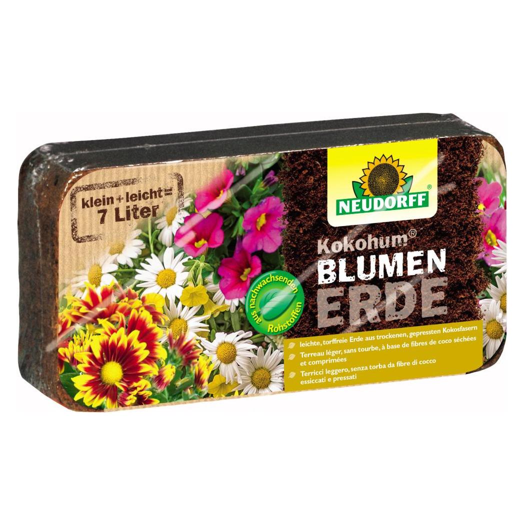 Neudorff Kokohum Blumenerde (7 l, Coco Slab, Erde ohne Torf) (6000.270)