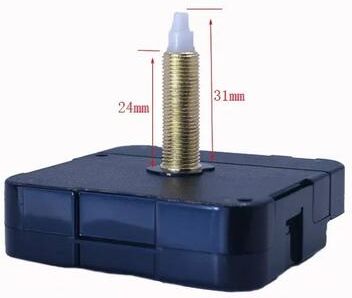 Inspire Select Silent Quartz Wall Clock Movement Kit DIY Clock Mechanism Replacement With Long Shaft Options 1.22 In