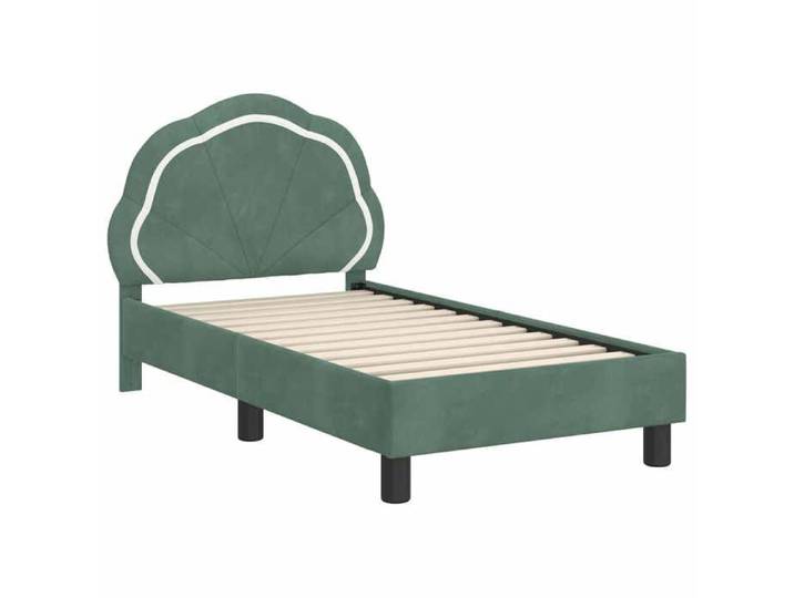 Structure de lit double(1 pc) - VIDAXL - Montage Facile - pour tout-petit avec tête de lit - Vert Mer 70x140 cm L157