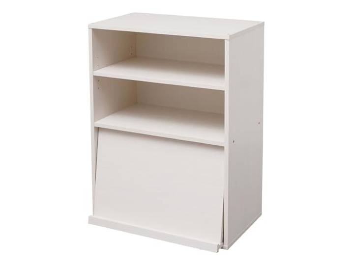 Iris Ohyama\, Meuble avec Portes\, Étagère de Rangement\, 2 Compartiments modulables\, Design\, Solide\, Moderne\, Multi-Usage\, Bureau\, Chambre\, Salon - Flap Rack CHR-1 - Chêne Blanc