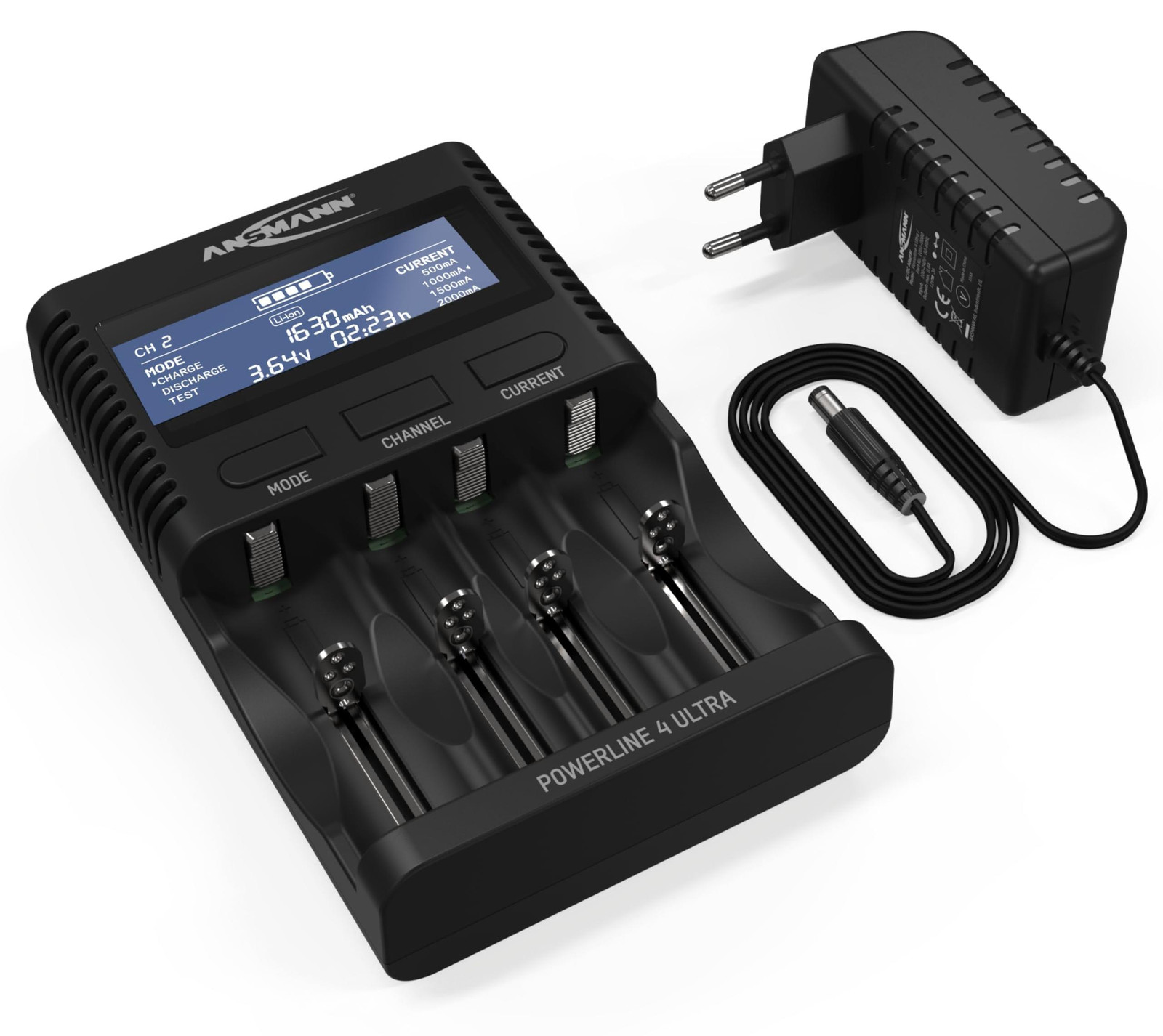 Ansmann ANS 1001-0080 Powerline 4 Ultra Tafeloplader voor NiMH en Li-Ion batterijen