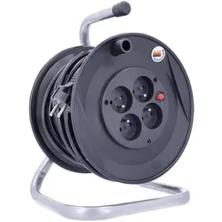 As - Schwabe, Kabelrolle, AS Schwabe 811103 Cable reel 20 m Black PG plug (20 m, 1.50 mm2)