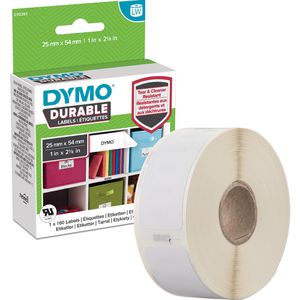 Dymo Etiketten 2112283 weiß, 25x54mm 1 Rolle Adress-Etiketten Kunststoff permanent, 1976411