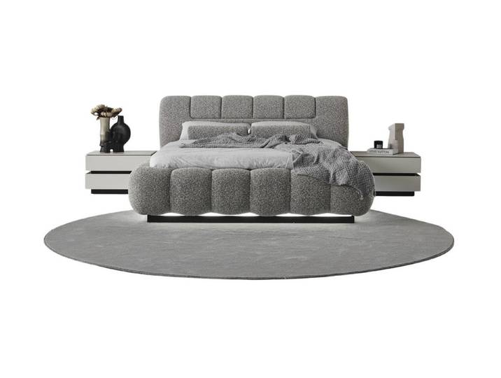 Villa Möbel Boxspringbett Ashley (Bett, Bett mit Kopfteil), Polsterbett 180x200 mit gepolstertem Kopfteil und Fußteil