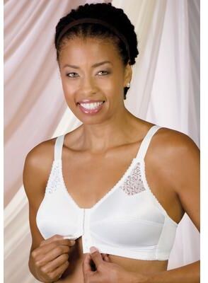 Plus Size Women's Jodee Contemporary Front Hook Bra with Back Hook Adjustments by Jodee in White (Size 34 AA)