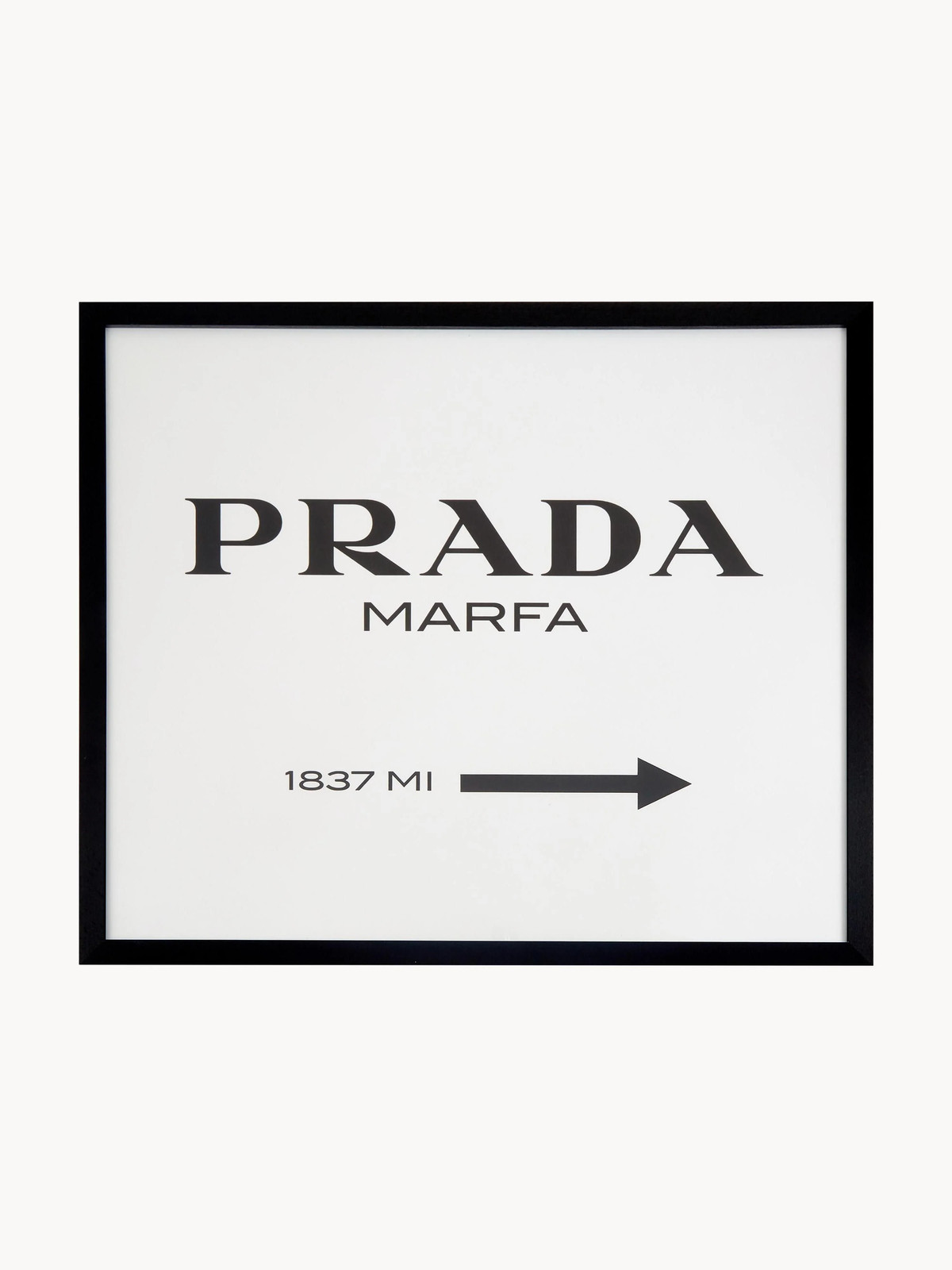 Home24 Ingelijste digitale print Prada Marfa in meerdere kleuren, B: 62 cm, H: 52 cm