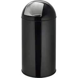 Hjh Office PUSH 50L, Abfalleimer, Schwarz