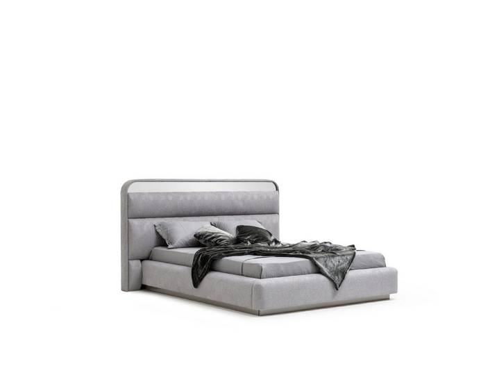 JVmoebel Bettgestell JVMoebel Bettgestell in elegantem Grau mit modernem Design (1-tlg), Made in Europa