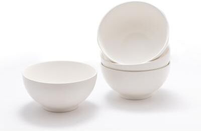 Red Vanilla Saffire White Cereal / Pasta Bowl Set / 4