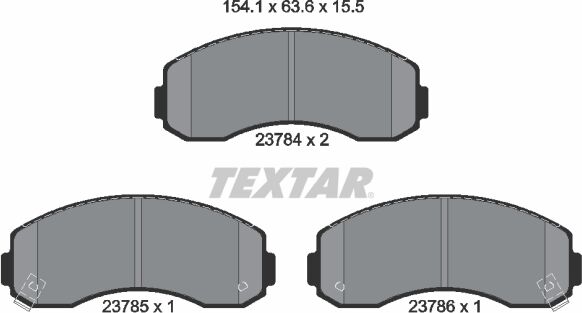 Textar Bremsbelagsatz, Scheibenbremse 2378401 Für Kia Asia Motors