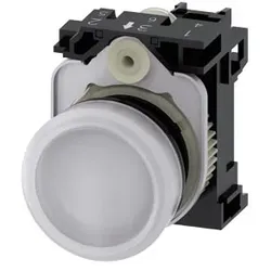 Siemens Dig Industr. Leuchtmelder weiß, Linse, glatt 3SU1102-6AA60-1AA0