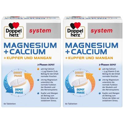 Doppelherz Magnesium+Calc.+Kupfer+Mangan syst.Tab. 2x 2x60 St Tabletten