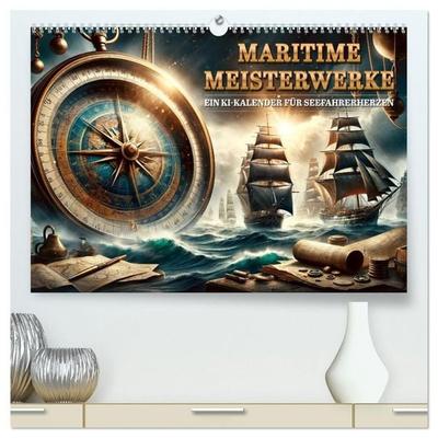 Maritime Meisterwerke: Ein KI-Kalender für Seefahrerherzen (hochwertiger Premium Wandkalender 2027 DIN A2 quer), Kunstdruck in Hochglanz