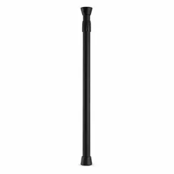 Relaxdays Teleskopstange, 150–280 cm, Klemmstange für Duschvorhang, Gardine, Türrahmen, Edelstahl, ohne Bohren, schwarz