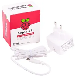 offizielles Raspberry Pi USB-C Netzteil 5,1V / 3,0A, EU, weiß