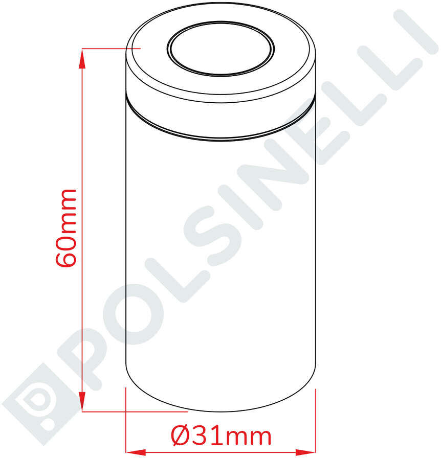 Polsinelli Capsule en PVC blanche ⌀31 (100 pcs)