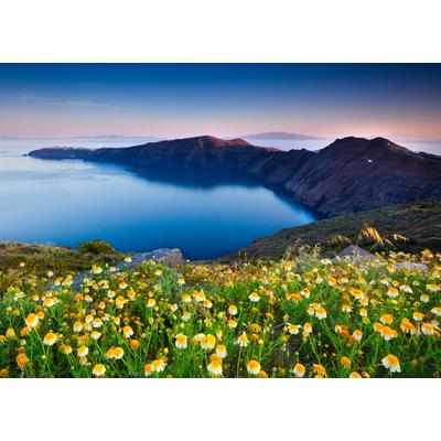 Fototapete PAPERMOON "Santorini Spring", bunt, B:5m L:2,8m, Vlies, Tapeten