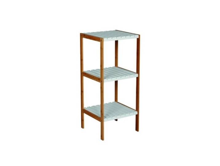 Etagère 3 Niveaux Bambou & MDF Bambou & Blanc MSV