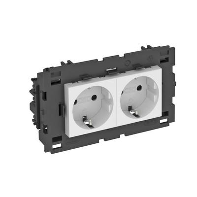 OBO Bettermann Steckdose 0 Grad, 2-fach STD-D0C8 RW2 6120432