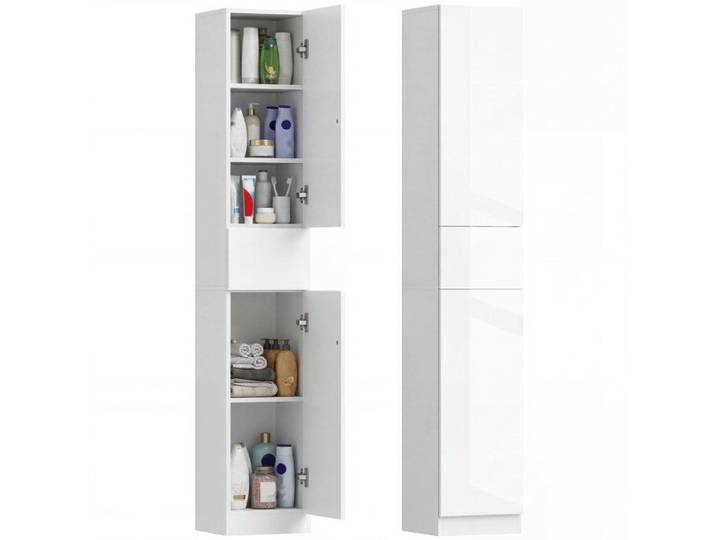 kleankin - Meuble colonne rangement salle de bain - Panneaux de particules - 30x28x170cm - Blanc