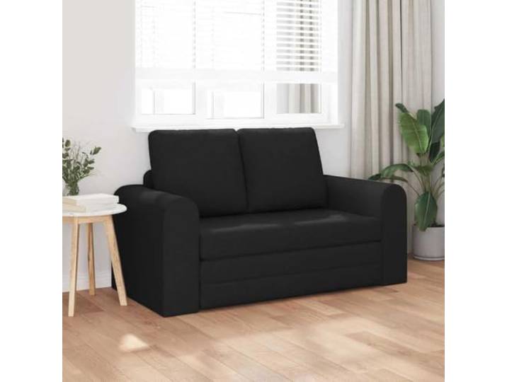 KTHLBRH Schlafsofa umbaubar schwarz 60 cm Metallgestell, Polyesterbezug, einfache Reinigung, geeignet für kleine Räume