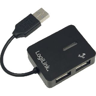 LogiLink UA0139 4-port USB 2.0 extern ohne Netzteil schwarz