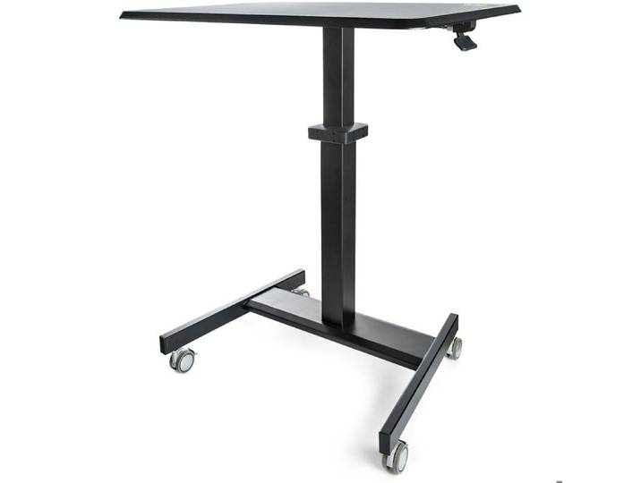 Bureau Mobile - STARTECH.COM - Assis-Debout - Réglable en Hauteur - Roulettes - Noir