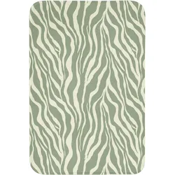 BADEMATTE Zebra - Motiv - Grün Rutschfest 60x90 cm