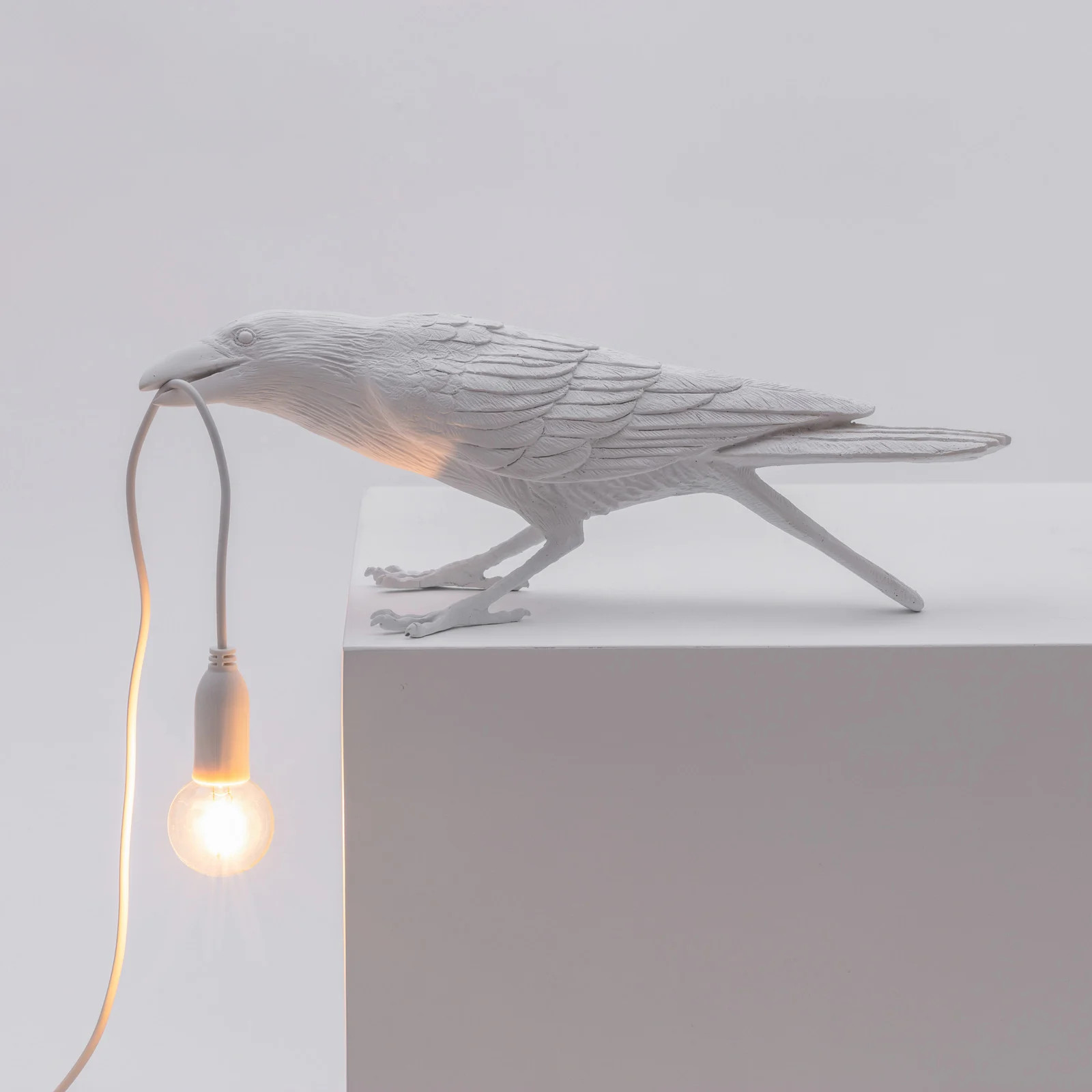 Seletti Bird Lamp Playing Tafellamp Wit - Kunststof Designerlamp voor de Woonkamer