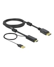 Delock HDMI auf DisplayPort 1.2 Stecker 4Ka30Hz 2 m Digital/Display/Video 2 m (85964)