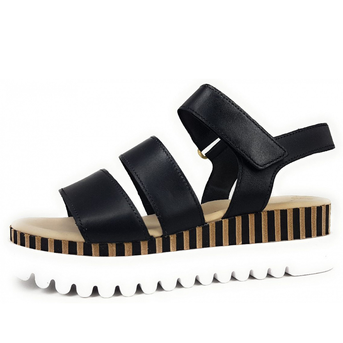 Gabor Damenschuhe Sandalen Flach Sandale Schwarz Freizeit, Schuhgröße:EUR 40 | UK 6.5