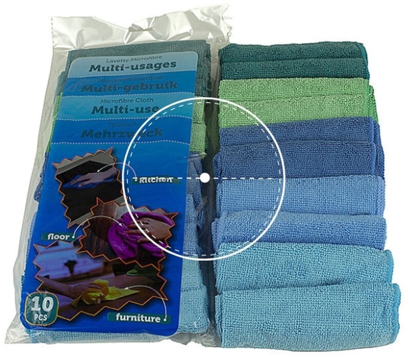 Cleany microvezeldoek meerkleurig 30 x 30 cm