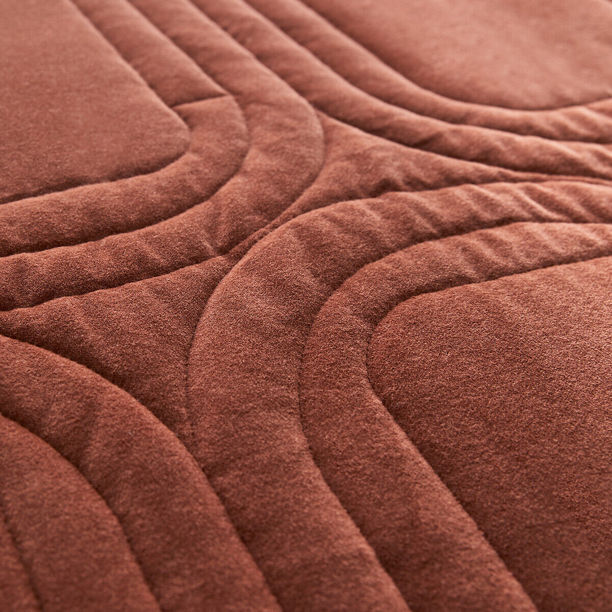 LA REDOUTE INTERIEURS Couvre lit boutis matelassé velours coton Honorine