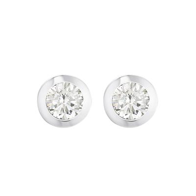 Paar Ohrstecker JOOP "Schmuck Geschenk Ohrschmuck Glitzerstein 2031005", bunt (silberfarben, weiß, kristallweiß), Ohrringe, Damen, 6mm, Silber 925 (Sterlingsilber), Made in Germany - mit Zirkonia (synth.)