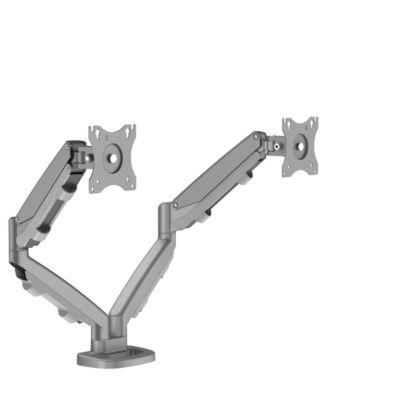 Dual Monitorarm Fellowes Eppa™, bis 39" Gesamtbreite, VESA, dreh-/schwenk-/neig-/höhenverstellbar, silber