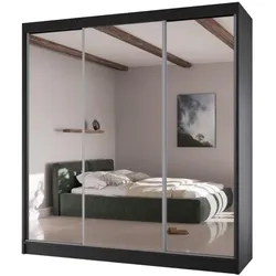 SCHWEBETÜRENSCHRANK Homa II 200/61/215 schwarz