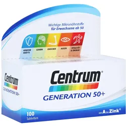 Centrum Generation 50+ A-Zink Tabletten 100 St