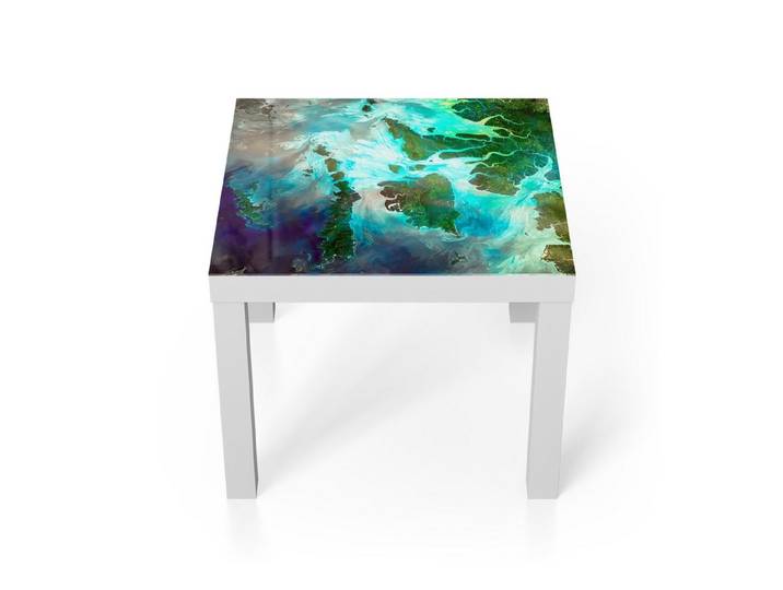 DEQORI Couchtisch 'Muster der Erde', Glas Beistelltisch Glastisch modern