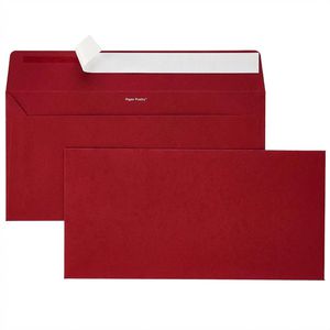 Rico-Design Briefumschläge 1001, rot, C6/5, ohne Fenster, haftklebend, 100g/m², 50 Stück
