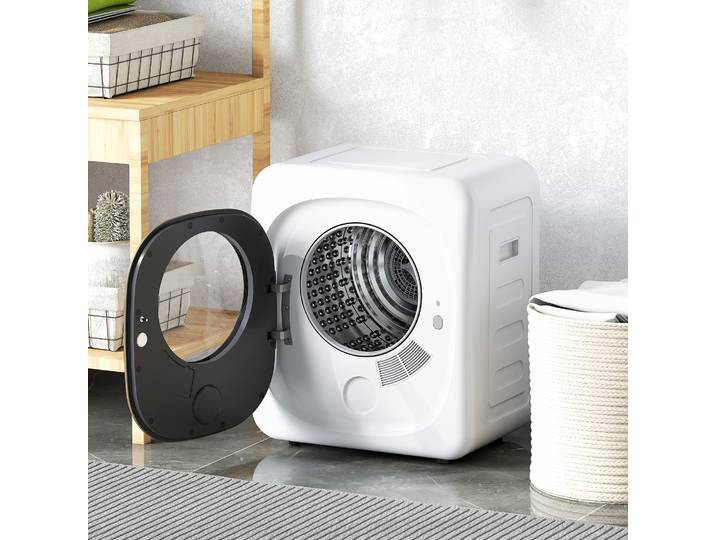 HOMCOM Sèche-linge Portable 4Kg 800W Compact Blanc