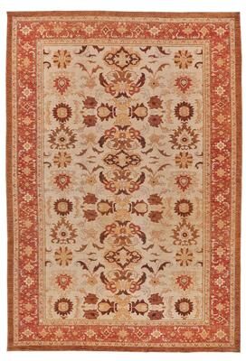 "EXQUISITE RUGS ONE-OF-A-KIND Antique Weave Ziegler Hand Knotted Light Beige Rug - 12'1""x17'7"""